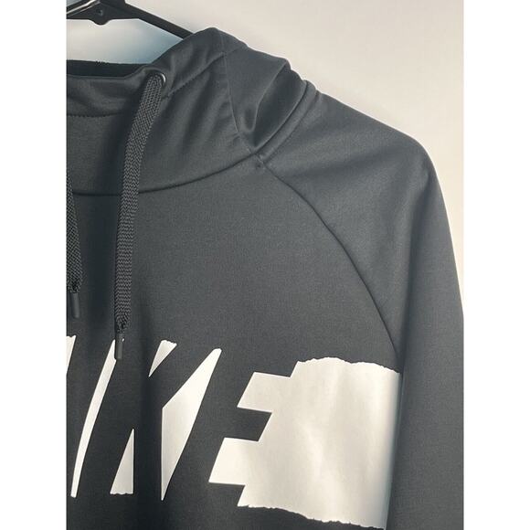 NIKE MENS LARGE HOODIE DRI-FIT THERMA BLACK GRAFFITI HOODED SWEATSHIRT CJ5163 - Picture 4 of 9